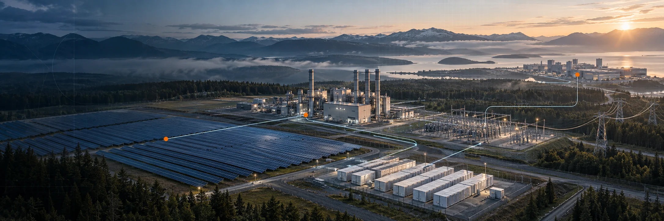 Power generation, storage, grid interconnection, and critical-load infrastructure